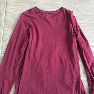 Polo Ralph Lauren Crew Neck Long Sleeve Size M Burgundy